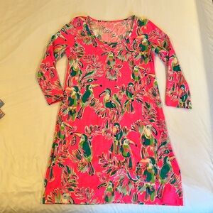 EUC Lilly Pulitzer Pima Cotton 3/4 sleeve dress